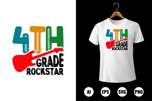 4th Grade Rockstar T-shirt Design