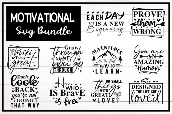 Motivational SVG Bundle, Inspirational S