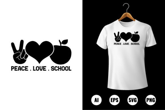Peace Love School T-shirt Design: A Strategic Asset for Back-to-School Branding and Creative Execution