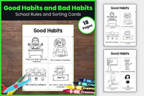 School Rules Sort Good Habits Pocket
